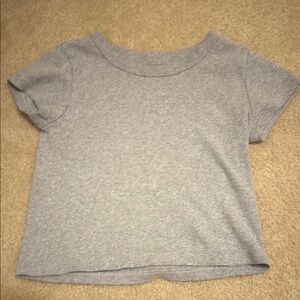 Brandy Melville Gray Short Sleeve Tees Casual Collection